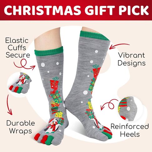 Zmart Christmas Gifts Stocking Socks For Women - Christmas Toe Socks Knee High Socks For Girl in Saudi Arabia