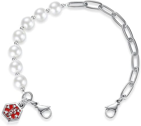 mnmoom lnterchangeable Medical Alert Bracelets-Stainless Steel Chain with lobster clasps-Just Chain in Saudi Arabia