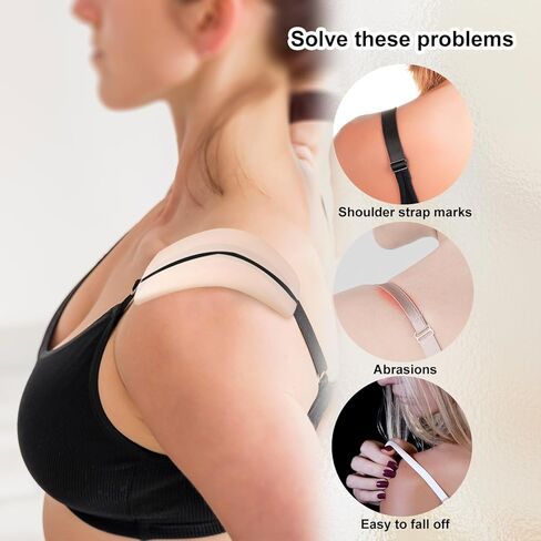 6 Pair Bra Strap Cushion, 3 Colour Silicone Bra Strap Pads Fabric Non-Slip Bra Strap Holders for Slipping Women Minimize Shoulder Discomfort Shoulder Pads Protectors in Saudi Arabia