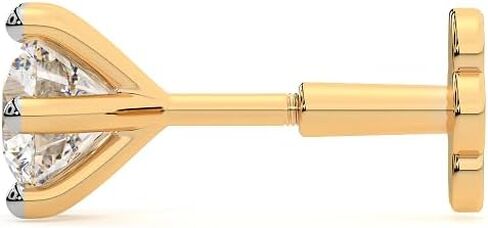 الماس 14K الذهب الأصفر الأنف مسمار الشفاه Labret مونرو ثقب مسمار المسمار الخلفي القرط الزنمة اللولب مسمار F-G اللون 6 الشق الدائري للنساء in Saudi Arabia