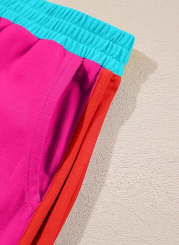 blibean Girls 2025 Summer Clothes Sets Kids Colorblock Matching Outfits Size 6-15 Years in Kuwait