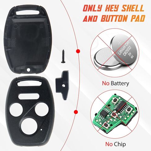 KR55WK49308 Key Fob Shell Case Compatible with CR-V CR-Z Crosstour Fit HR-V Insight Odyssey Pilot Ridgeline S2000 TL TSX ZDX Accord Civic in Saudi Arabia