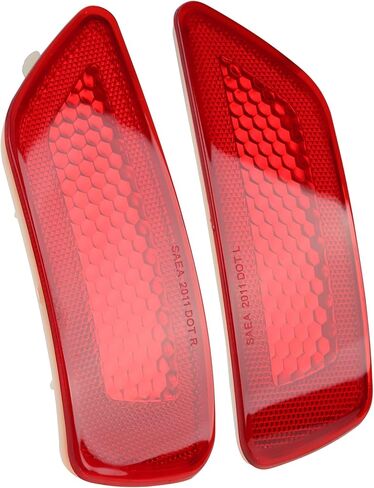 غطاء مصباح عاكس للمصد الخلفي 57010720AC 57010721AC متوافق مع Jeep Grand Cherokee 2012-2018، Patriot 2013-2017، Dodge Journey 2012-2020 (يسار ويمين أحمر Les) in Kuwait