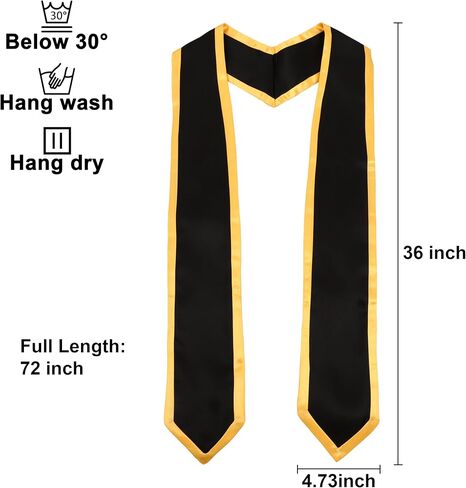 Graduation Honor Stole Classic End with Trim for Unisex Adult 72 Inches Long in Saudi Arabia