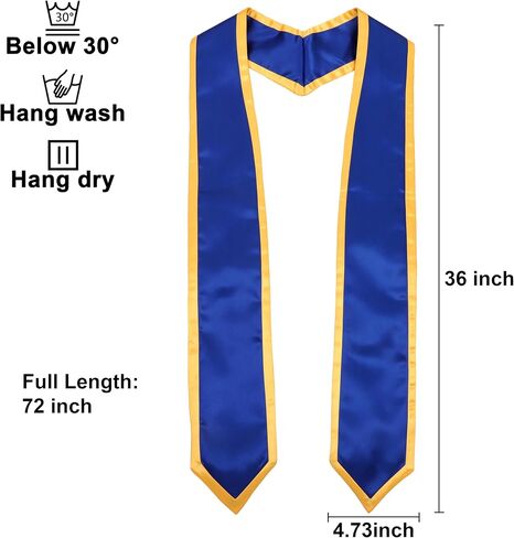 Graduation Honor Stole Classic End with Trim for Unisex Adult 72 Inches Long in Saudi Arabia