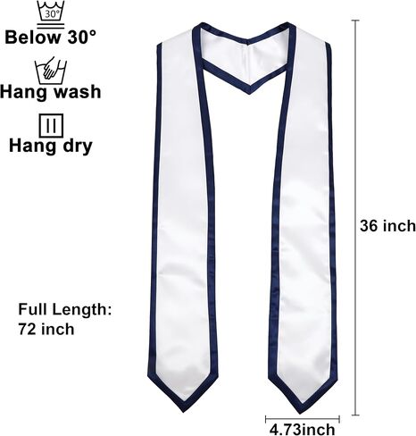 Graduation Honor Stole Classic End with Trim for Unisex Adult 72 Inches Long in Saudi Arabia