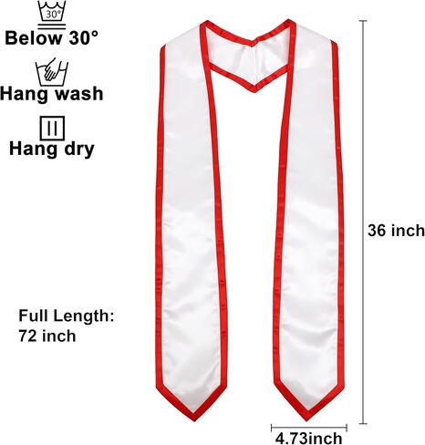 Graduation Honor Stole Classic End with Trim for Unisex Adult 72 Inches Long in Saudi Arabia