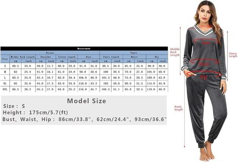 Irevial Women's Striped V Neck Velour Tracksuit Two Piece Sweatsuits Sets with Pocket in Saudi Arabia