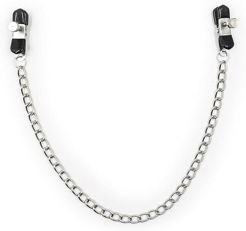 Adjustable Metal Clamps with Body Chain Necklace for Women Men Stainless Steel Pressure Clips Nipple Ring Faux Nipple Piercing Body Jewelry in Saudi Arabia