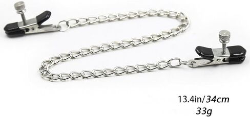 Adjustable Metal Clamps with Body Chain Necklace for Women Men Stainless Steel Pressure Clips Nipple Ring Faux Nipple Piercing Body Jewelry in Saudi Arabia