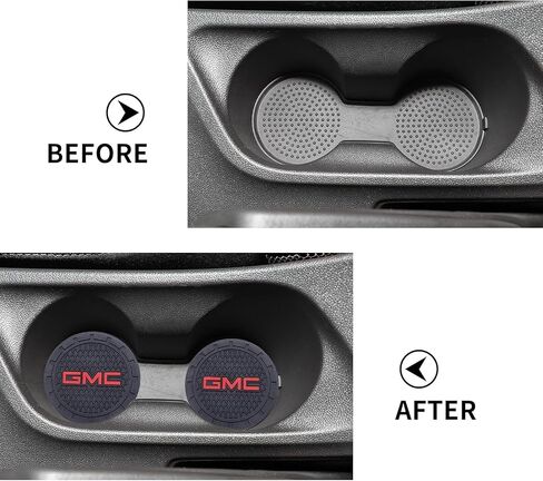 Car Cup Coaster, 2PCS Universal Non-Slip Cup Holders, Compatible with GMC Sierra Denali Canyon Terrain Yukon Jimmy Acadia Car Cup Holder Coasters Black in Saudi Arabia