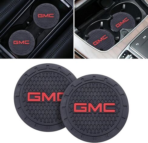 Car Cup Coaster, 2PCS Universal Non-Slip Cup Holders, Compatible with GMC Sierra Denali Canyon Terrain Yukon Jimmy Acadia Car Cup Holder Coasters Black in Saudi Arabia