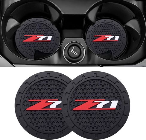 Car Cup Coaster, 2PCS Universal Non-Slip Cup Holders, Compatible with GMC Sierra Denali Canyon Terrain Yukon Jimmy Acadia Car Cup Holder Coasters Black in Saudi Arabia