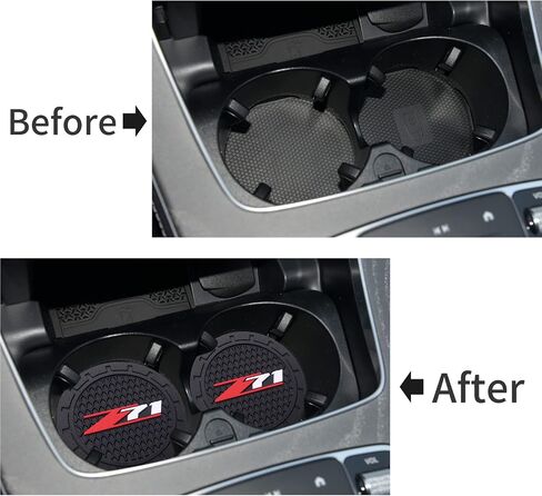 Car Cup Coaster, 2PCS Universal Non-Slip Cup Holders, Compatible with GMC Sierra Denali Canyon Terrain Yukon Jimmy Acadia Car Cup Holder Coasters Black in Saudi Arabia