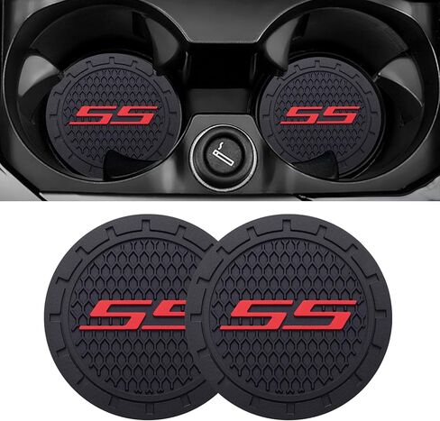 Car Cup Coaster, 2PCS Universal Non-Slip Cup Holders, Compatible with GMC Sierra Denali Canyon Terrain Yukon Jimmy Acadia Car Cup Holder Coasters Black in Saudi Arabia
