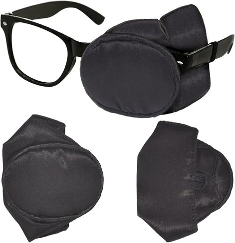 GELMAY الطبية ثلاثية الأبعاد رقع العين الحرير الخالص غطاء كامل قناع حزمة واحدة EyePatch واحد غطاء العين منصات للكبار طفل نظارات العين الكسولة (S) in Kuwait