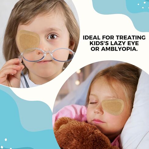 50 Pcs Adhesive Eye Patches, Eye Patches for Adults Eye Pad Disposable Eyepatch Latex Free Adhesive Bandages for Baby Kids Girls (Nude,3 x 2 Inch) in Kuwait