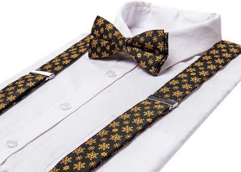 Dubulle عيد الميلاد الحمالات وربطات العنق للرجال الحرير عيد الميلاد اللون هدفين مع جيب أزرار أكمام مربعة مجموعة الطرف in Kuwait