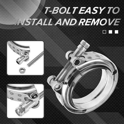 3.0" Universal Stainless Steel V Band Clamp Flat Flange Kit Assembly in Saudi Arabia