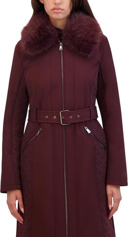 Kenneth Cole Women's Soft Shell Rain Coat with Exposed Zip Detail in Saudi Arabia