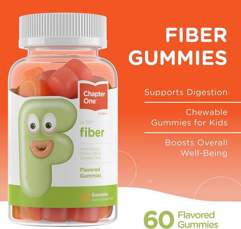 Zahler - Fiber Gummies for Adults & Kids (60 Count) Certified Kosher Adult & Kids Fiber Gummy Chews for Digestion Support, Healthy Regularity & Overall Health - Chewable Children's Fiber Supplements in Saudi Arabia
