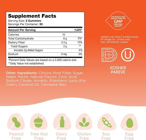 Zahler - Fiber Gummies for Adults & Kids (60 Count) Certified Kosher Adult & Kids Fiber Gummy Chews for Digestion Support, Healthy Regularity & Overall Health - Chewable Children's Fiber Supplements in Saudi Arabia