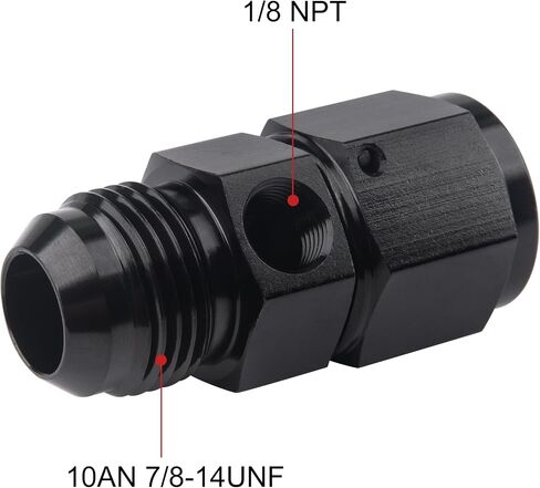 EVIL ENERGY 6AN Male Flare to -6 Female Swivel with 1/8 NPT Gauge Port Fuel Pressure Take Off Fitting Adapter Aluminum 2Pcs in Saudi Arabia
