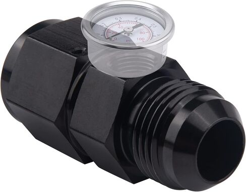 EVIL ENERGY 6AN Male Flare to -6 Female Swivel with 1/8 NPT Gauge Port Fuel Pressure Take Off Fitting Adapter Aluminum 2Pcs in Saudi Arabia