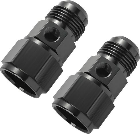 EVIL ENERGY 6AN Male Flare to -6 Female Swivel with 1/8 NPT Gauge Port Fuel Pressure Take Off Fitting Adapter Aluminum 2Pcs in Saudi Arabia