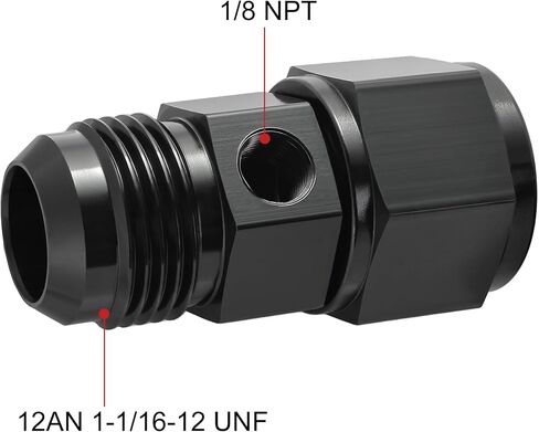 EVIL ENERGY 6AN Male Flare to -6 Female Swivel with 1/8 NPT Gauge Port Fuel Pressure Take Off Fitting Adapter Aluminum 2Pcs in Saudi Arabia