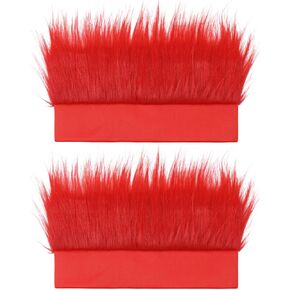 2pcs Halloween Red Hat Hair Accessories Angry Headband Crazy Hair Day Celebrates Red Team Spirit Representatives