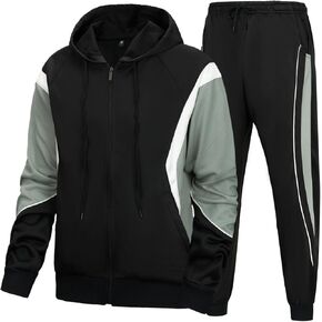 Track Suits Mens Sweatsuits for Men Outfits 2 Piece Set Hoodie Sweatshirt and Joggers Sweatpants Set