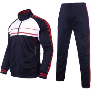 Tracksuit for men outfit 2 pieces classic side Striped jogging suit set active outwear