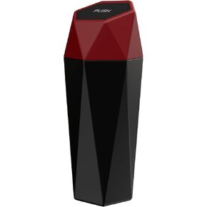 Car Trash Can with Lid,Portable Vehicle Auto Car Garbage Can,Diamond Design Mini Garbage Bin for Automotive Car, Home, Office, Kitchen, Bedroom(1 Pack,Black)