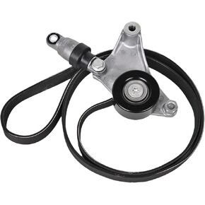 Drive Belt Tensioner Pulley and Serpentine Belt Component Kit 38216+7PK1940 Compatible with 2004-2006 Toyota Camry Solara 2005-2006 Scion tC 2.4L Drive Belt Tensioner Assembly Replace OE#16620-28090