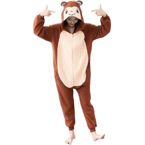 Unisex Adult Animal Onesie Pajamas Cosplay Costumes Halloween Christmas One-Piece Sleepwear for Women Men