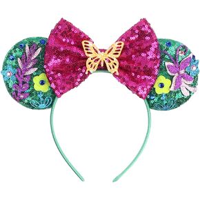 Mirabel Mouse Ears Headband for Women Girls Princess Dress Accessories Decorations Mirabel park ears hair accessories for Girls (MIRABEL)