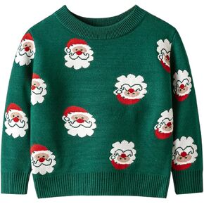 LMYOVE Kids Christmas Sweaters, Toddler Girls Boys Long Sleeve Knit Pullover Sweater Xmas Holiday Tops