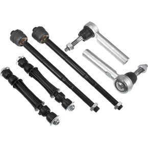 X AUTOHAUX 6 Pcs Front Inner Outer Tie Rod Sway Bars Links for Cadillac Escalade ESV Silverado Tahoe 2015-2019 for GMC Sierra Yukon Suspension Kit Stabilizer Bar Link Steering Tie Rod End