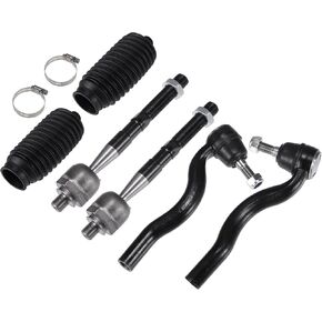 X AUTOHAUX 6pcs Front Inner Outer Tie Rod Ends Kit Suspension Steering Tie Rod End for Dodge Durango 2011-2015 for Jeep Grand Cherokee 2011-2015 Drag Link No.ES800972/ES800973/EV800987