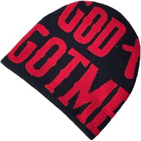Y2K Beanie Letter Printing Knitted Hat Fashion Hip hop Trend Beanie Pullover Hat Casual Sports for Men Women