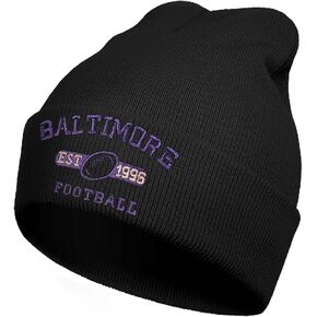 Football Embroidered Beanie Hat for Fan Gifts, Winter Beanie Cap Warm Knit Hats for Men Women