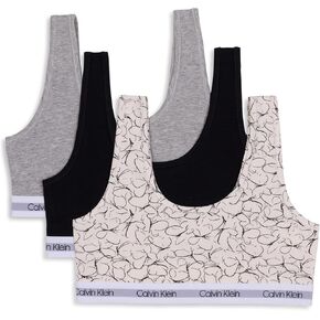 Calvin Klein Girls' Classic Cotton Bralette 3 Pack