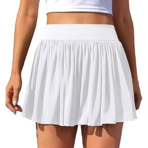 ATTRACO Womens Mesh Tennis Skirts High Waisted Golf Skort Flowy Pickleball Skort with Shorts