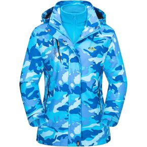 MAGCOMSEN Women's 3-in-1 Winter Coats Snow Ski Jacket Waterproof Windproof Fleece Lined Winter Jacket Parka