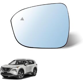 Right Side Mirror Glass w/Heated Compatible for 2021-2023 US-Built Nissan Rogue Passenger Mirror Glass Replacement 96365-6RR1E