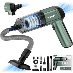 Cordless Handheld Car Vacuum Cleaner, High Power Vacuum Cleaner with Strong Suction, Dust Buster& Air Blower, Mini Car Vacuum Cleaner