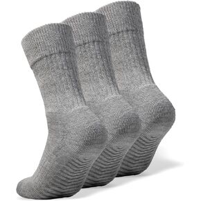 Gripjoy Non-Binding Diabetic Socks with Grippers - Loose Fitting & Stretchy - Unisex - 3 pairs