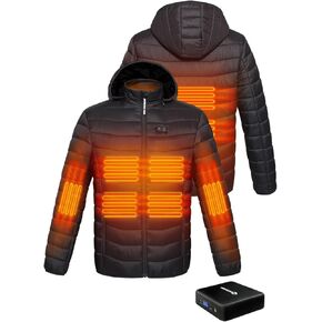 Heated Jacket, Lightweight Heating Jackets with 12V/5A Power Bank, 6 Areas Winter Coat for Men and Women in Kuwait