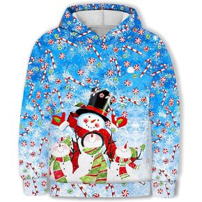 AOBUTE Unisex Kids Christmas Hoodie Long Sleeve Graphic Sweatshirt 5-14 Years